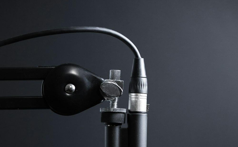 A microphone set up for recording a clean voice sample